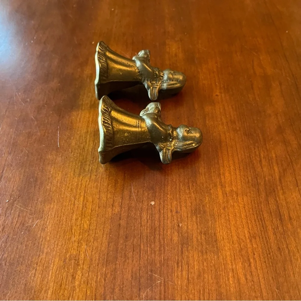 Mini Brass Angel Candle Holder Figurines 2 1/2